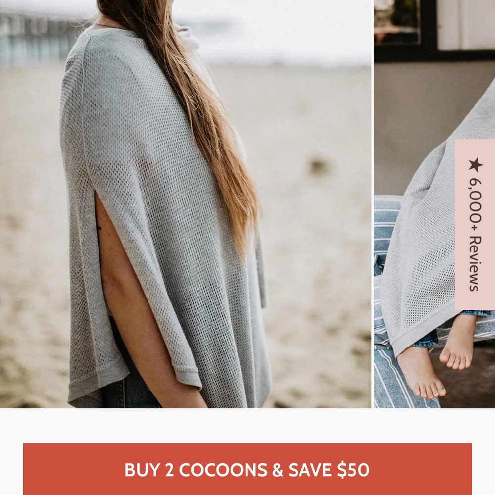 Cocoon knit Nursing Poncho: We are Amma